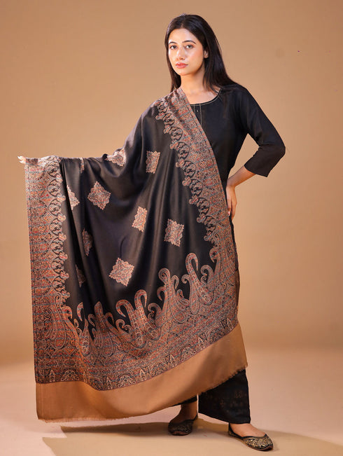 Women's Jamawar Wool Shawl